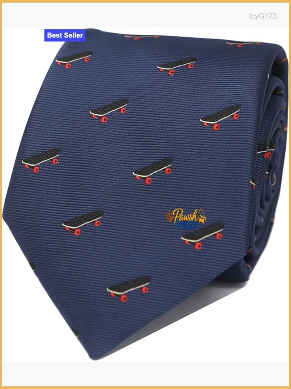 Sports Pattern Microfiber Necktie with Gift Box for Formal Wear